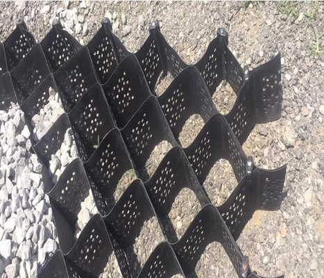 검은 녹색 HDPE 지오셀 자갈 안정화는 구멍을 뚫었습니다